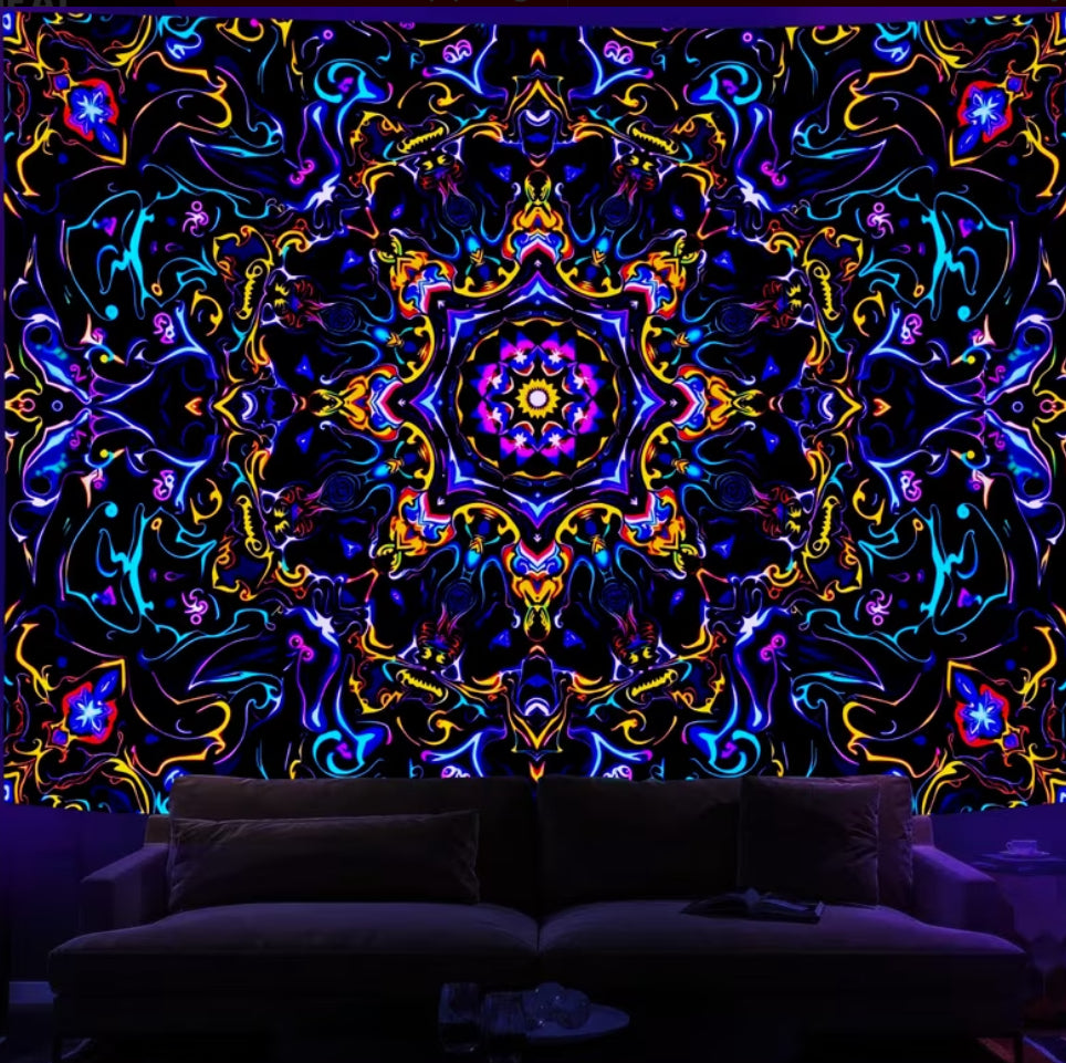 Psychsdelic Mandela tapestry