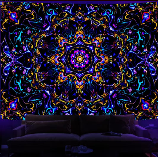 Psychsdelic Mandela tapestry